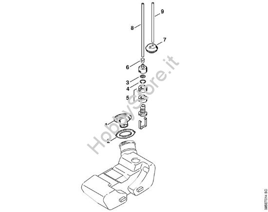 Filtro aria, serbatoio carburante (05.94) FC 72 FC 72 brand Stihl